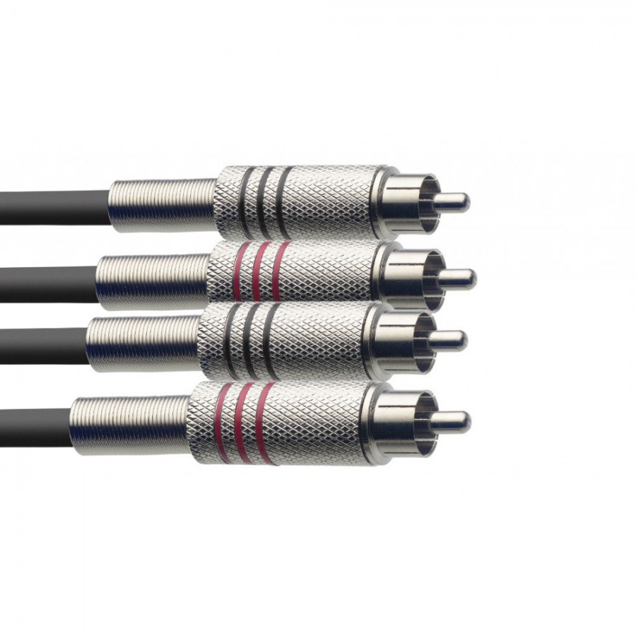 Stagg STC3C 3m / 10ft RCA/RCA (M/M) Twin Cable